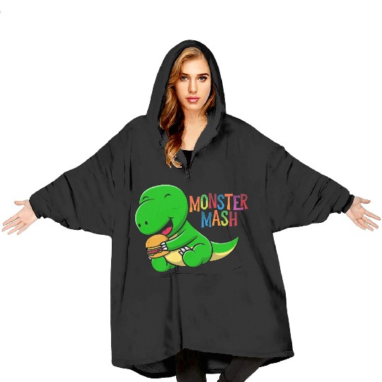 Monster eats hot dog Blanket Hoodies