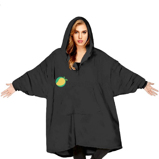Green Mango Logo Design Blanket Hoodies