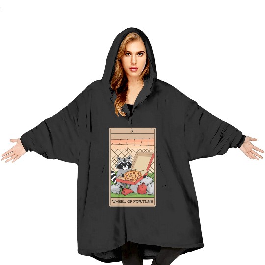 Wheel of Fortune Raccoons Tarot Card Blanket Hoodies