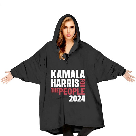 Kamala Harris 2024 for President Vote Tim Walz Blanket Hoodies
