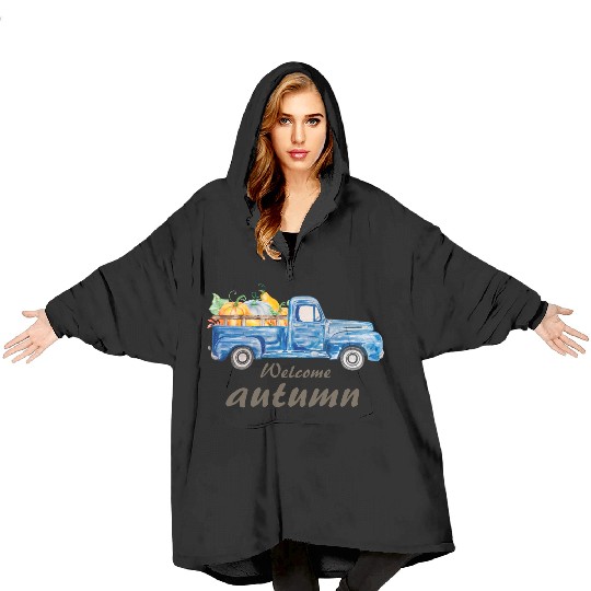 Welcome autumn Blanket Hoodies