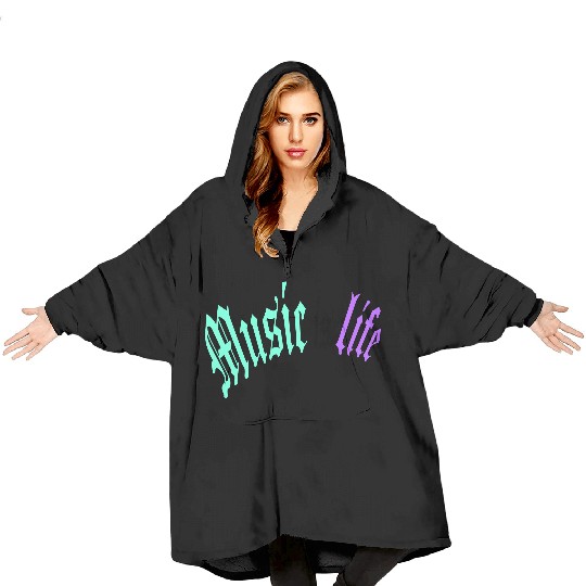Music Is My Life Party Club Concert Sound Love Blanket Hoodies