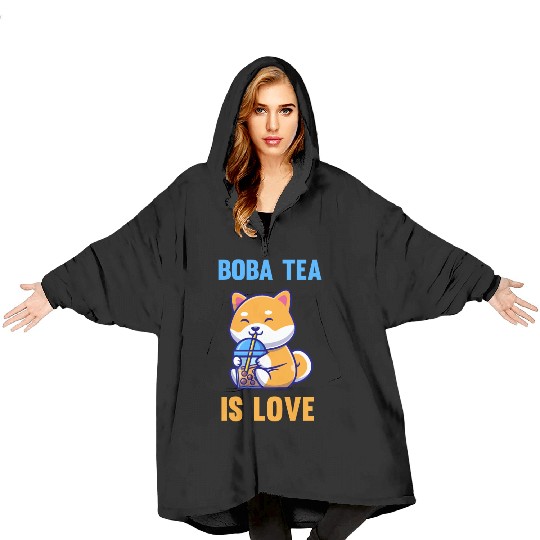 Boba Tea is love Blanket Hoodies