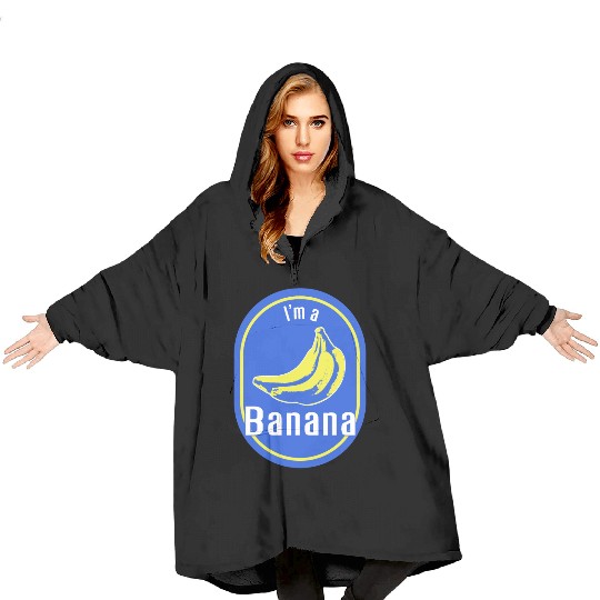I'm a Banana Fruit Sticker Lazy Halloween Costume Blanket Hoodies