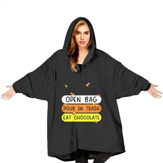 How To Eat Candy Corn Funny Candy Corn Halloween Blanket Hoodies
