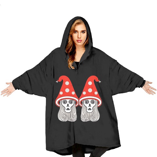 Trippy Mushroom Twins Blanket Hoodies