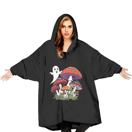Blanket Hoodies mushrooms halloween