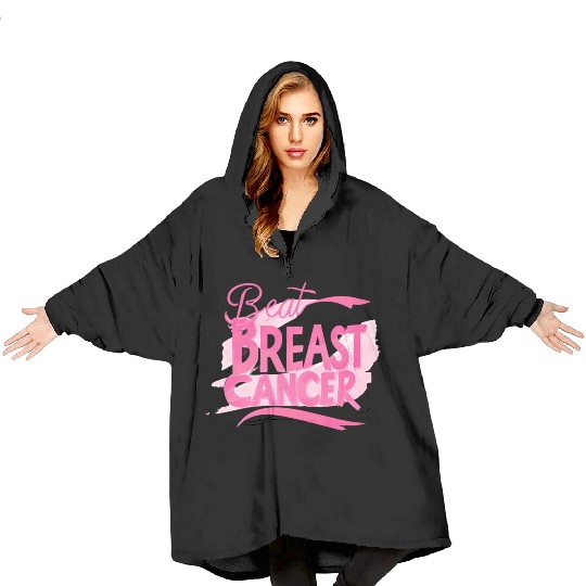 Beat Breast Cancer, Together We Fight Breast Cance Blanket Hoodies