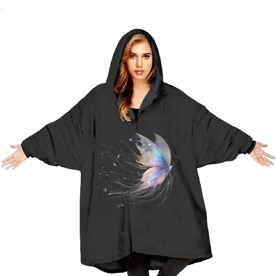 Magical Colorful Butterfly Design Blanket Hoodies