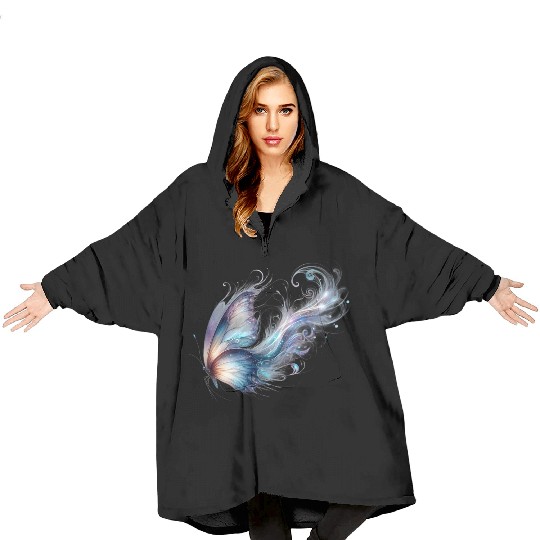Colorful Butterfly Design – Enchanting Art Blanket Hoodies