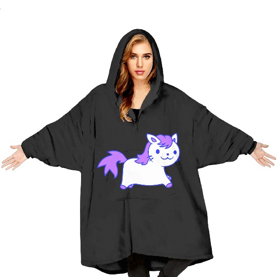 Little Pony Cat Face Little Small Horse Riding Fun Blanket Hoodies