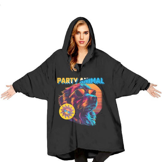 Party Animal Vintage Blanket Hoodies