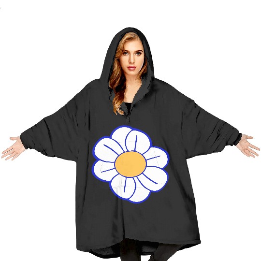 Beautiful White Daisies Flowers Spring Summer Fun Blanket Hoodies