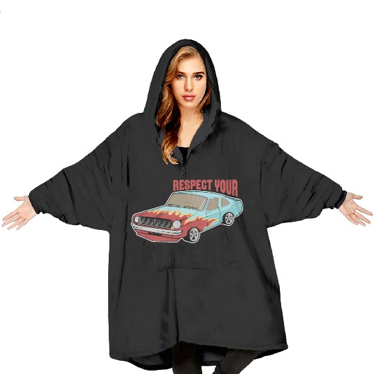 Funny Car Guy 1 Blanket Hoodies