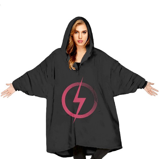 Circle and Lightning Bolt Blanket Hoodies