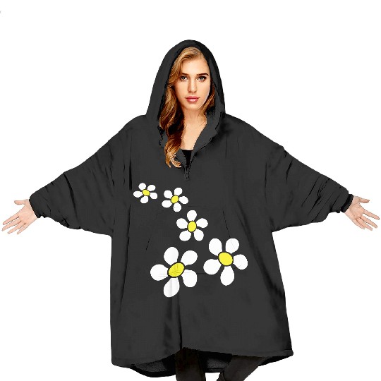 Many Pretty Daisy Flowers Decorative Flower Design Blanket Hoodies