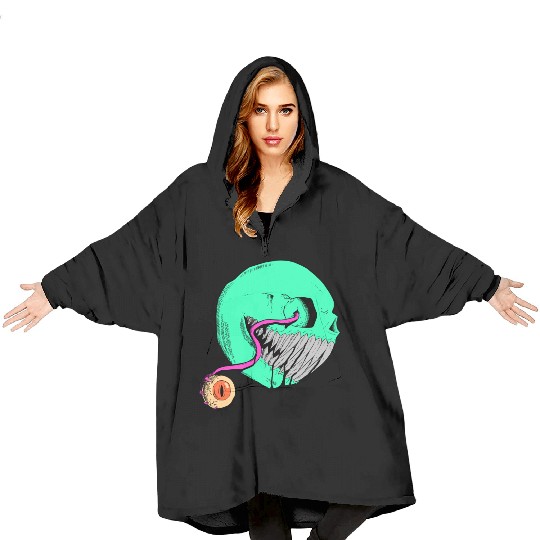 Cringe Zombie Pac Man Blanket Hoodies