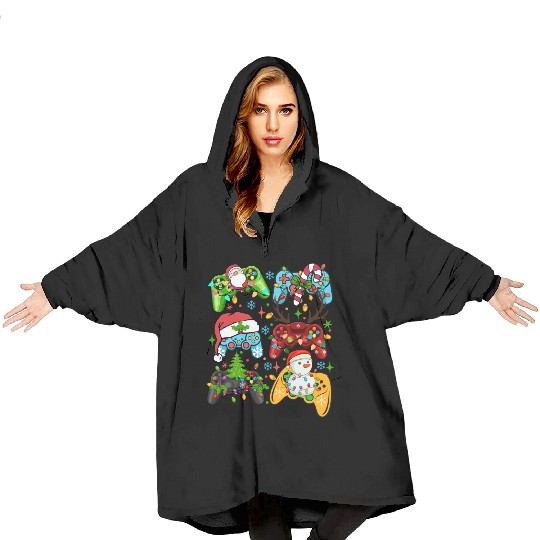Christmas gaming Blanket Hoodies