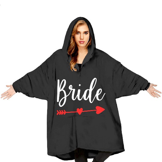 Bride Wedding Engagement Bachelorette Party Blanket Hoodies
