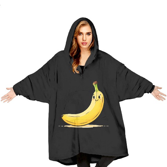Happy Banana Blanket Hoodies