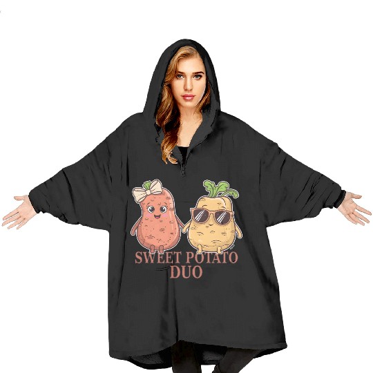 Sweet Potato Duo Blanket Hoodies