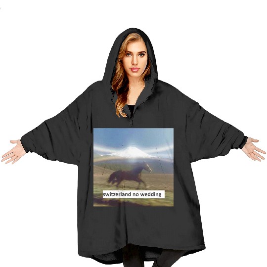 horse switzerland no wedding Blanket Hoodies