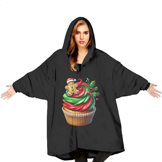 Christmas ice cream, Merry Christmas Blanket Hoodies