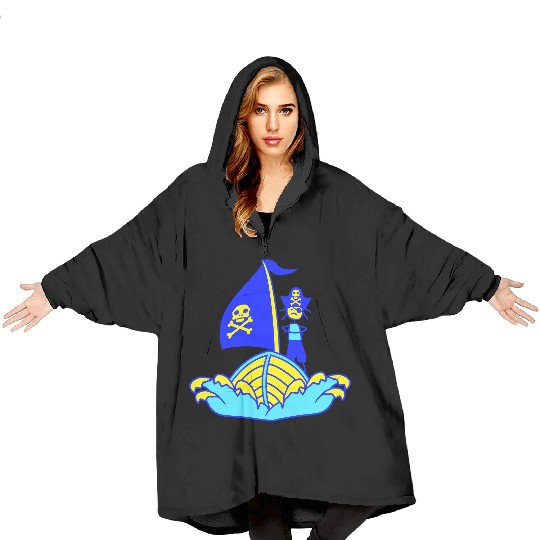 Pirate Ship Child Captain Bad Buccaneer Boy Waves Blanket Hoodies