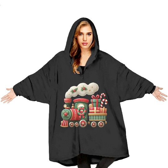 Merry Christmas, Christmas Retro Blanket Hoodies