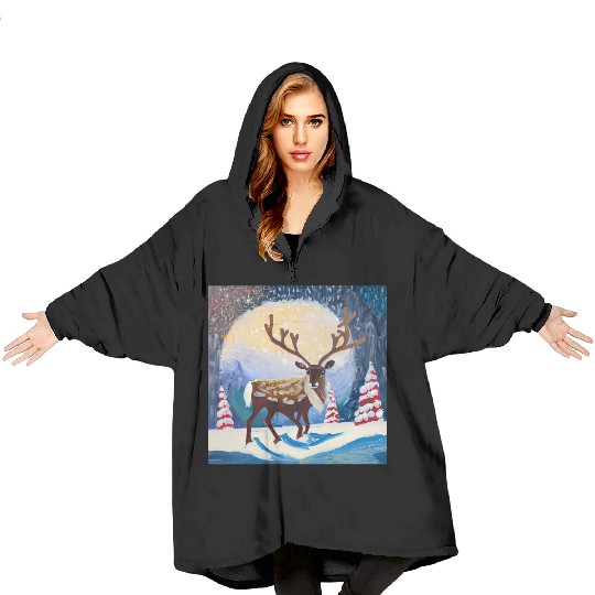 Christmas raider Blanket Hoodies