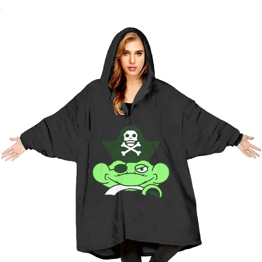 Frog Captain Hat Toad Funny Cool Comic Cartoon Fun Blanket Hoodies