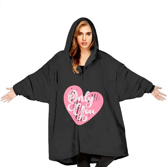Happy Valentines Day, Valentin Retro Blanket Hoodies