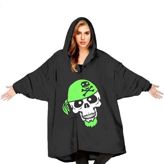 Pirate Hat Skull Skeleton Halloween Head Scarf Fun Blanket Hoodies