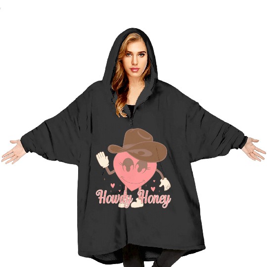 Valentines Day, Valentine Retro Blanket Hoodies