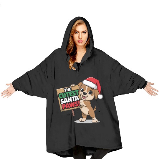 Cutest Santa Paws Blanket Hoodies