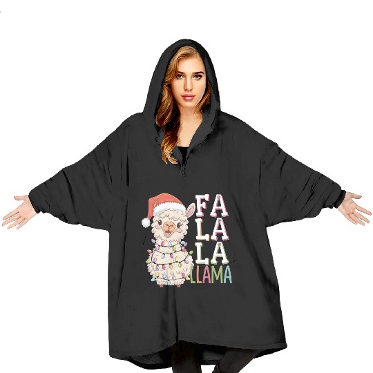 Fa La La Llama Blanket Hoodies