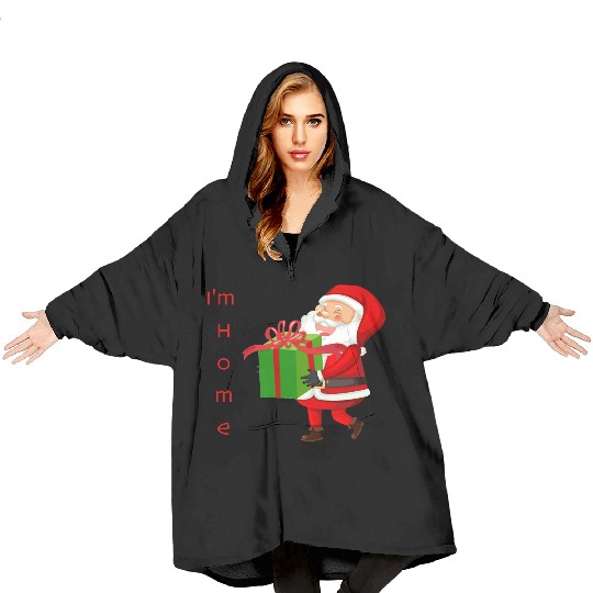 Santa's Joyful Return Blanket Hoodies