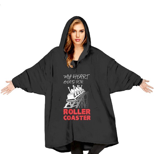 My Heart Beats for Roller Coaster Blanket Hoodies