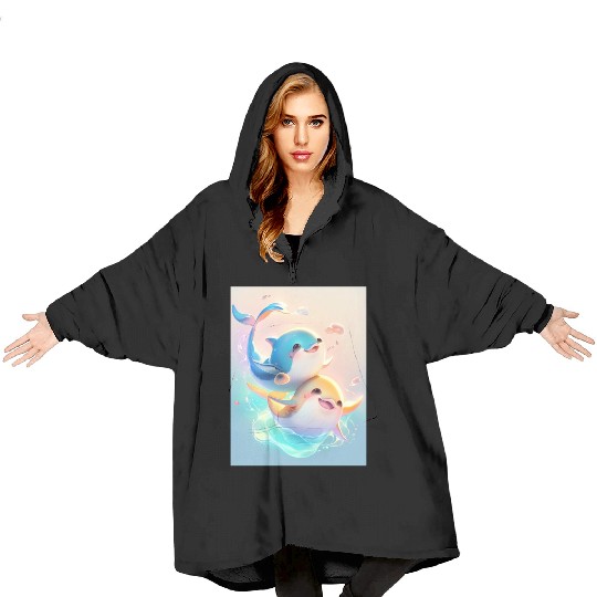 Happy birthday bevels tuna Blanket Hoodies