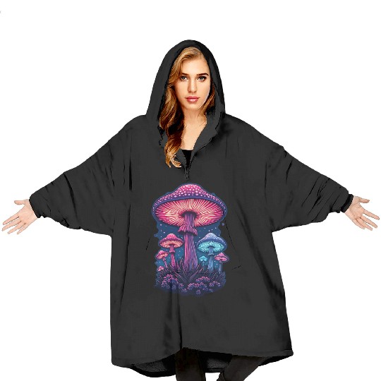 Vivid Mushroom Blanket Hoodies