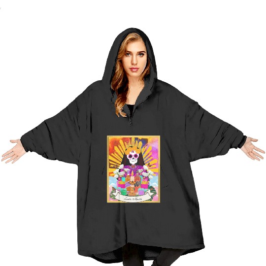Butterfly Santa Muerte Blanket Hoodies