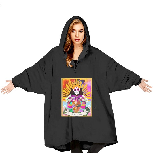 Butterfly Santa Muerte Blanket Hoodies