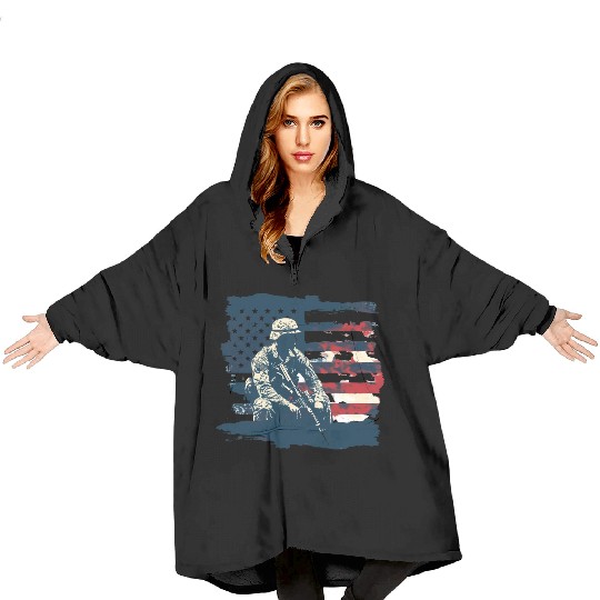 US Memorial Day Blanket Hoodies