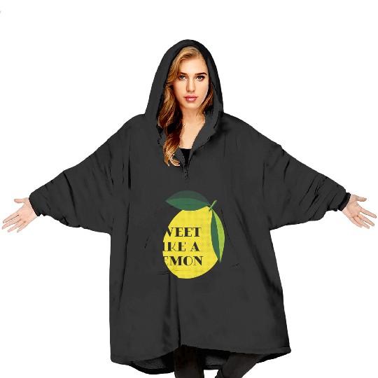 Sweet like a lemon Fruit Citrus Yellow Summer Blanket Hoodies
