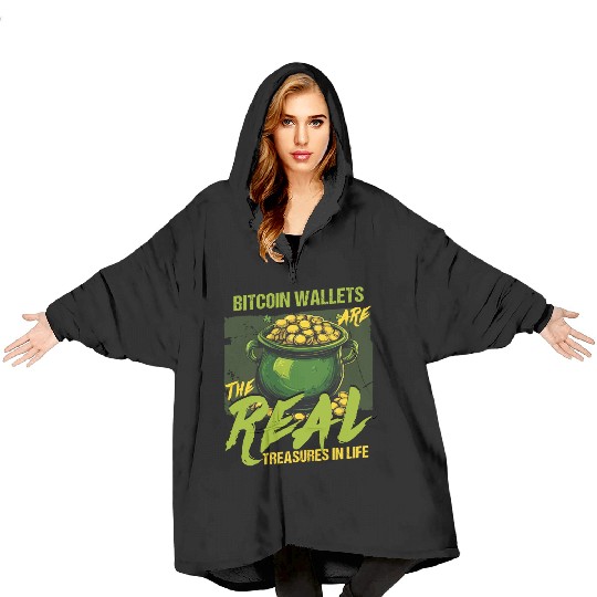 St Patricks Day Bitcoin Wallets The Real Treasures Blanket Hoodies
