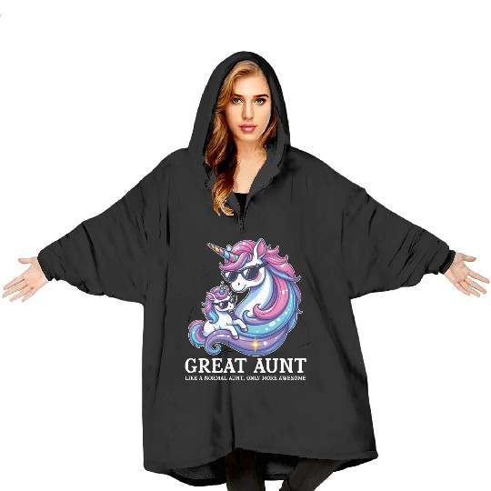 Great Aunt Like A Normal Aunt Only Awesome Funny Blanket Hoodies