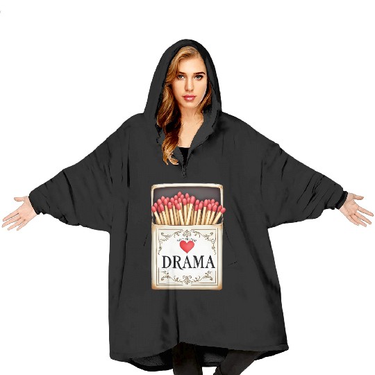 anti valentine no time for drama Blanket Hoodies