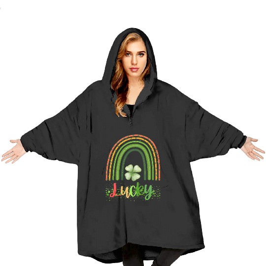 Blessed To Be Irish Saint Patty's Day Ireland Blanket Hoodies