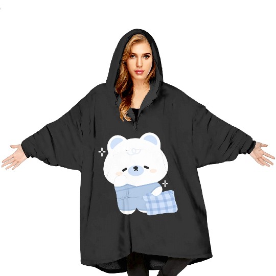 Sleepy Polar Bear Blanket Hoodies
