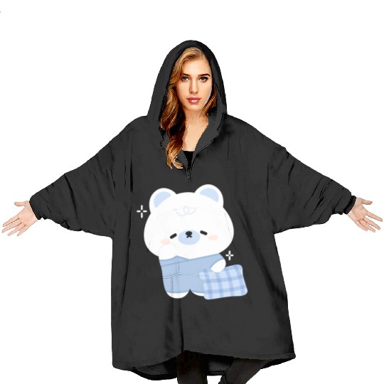 Sleepy Polar Bear Blanket Hoodies